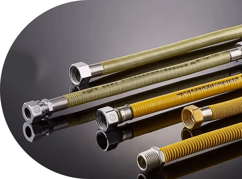 Tuyau de gaz en acier inoxydable enrobé de PVC ZLR-01